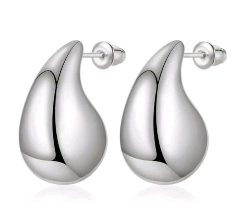 Z-Netta Tear Drop Earrings - Silver