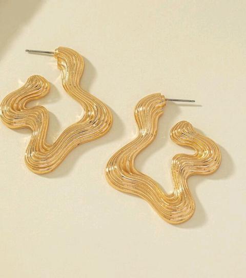 Swirled Hoops - Gold